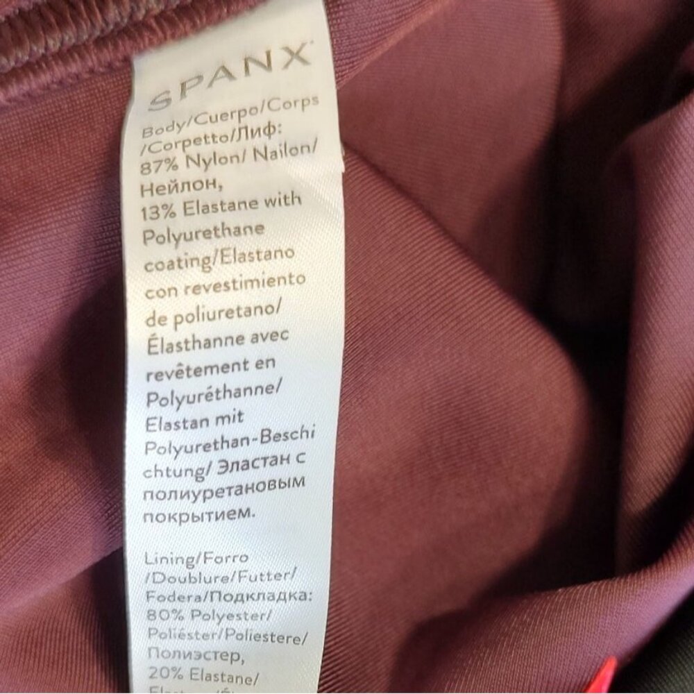 SPANX Ready to Wow Faux Leather Leggings S BROWN WINE 2437 - Picture 11 of 12